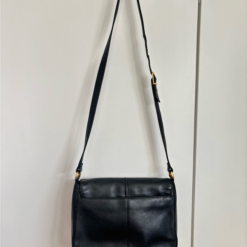 Vintage Black Leather Etienne Aigner Shoulder Bag - Picture 2 of 11